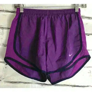 Nike Dri-Fit Tempo Running Shorts Black Purple Lined Athletic Women's Size XS